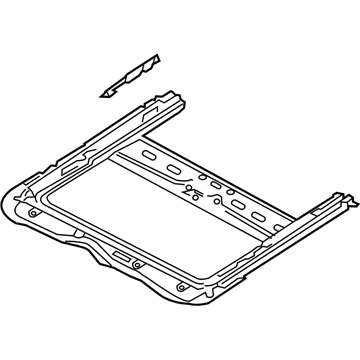 Infiniti 91350-1A68A Rail Assy-Sunroof