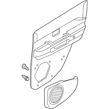 Infiniti 82900-2W615 FINISHER Rear Door RH BRN