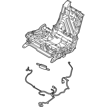 88060-7JA2E Infiniti FRAME & POWER UNIT-REAR SEAT,LH Illustration 1 of 1