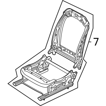 87151-7JA0A Infiniti FRAME & SPRING ASSY-FRONT SEAT,LH Illustration 1 of 1