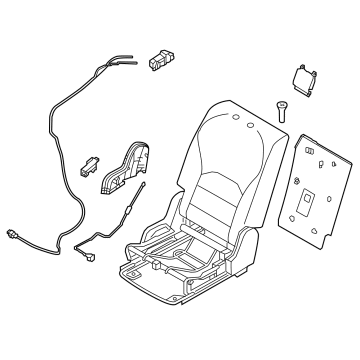 88000-5NY0A Infiniti Seat Assembly-2ND,RH Illustration 1 of 1