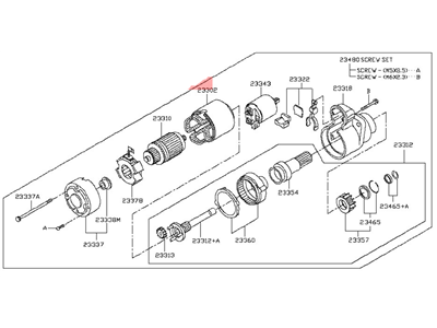 Infiniti 23300-JA10C Motor Assy-Starter