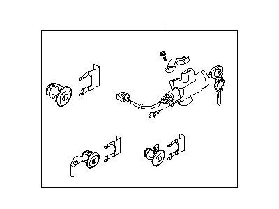 K9810-41U11 Infiniti Cylinder Lock Key Set Illustration 1 of 1