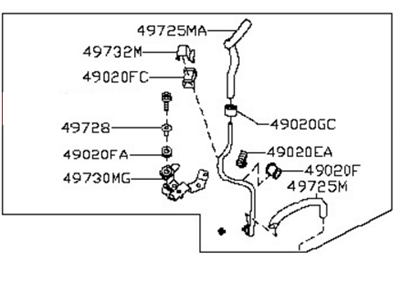 2015 Infiniti QX60 Power Steering Hose - 49721-3KA2A