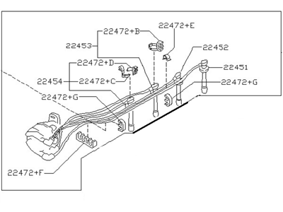 Infiniti 22440-5U000 Cable Set-High Tension