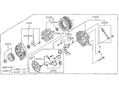 1994 Infiniti G20 Alternator - 23100-0M810