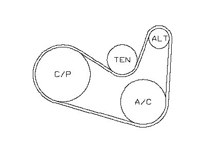 11920-42L01 Infiniti Fan Belt Illustration 1 of 1