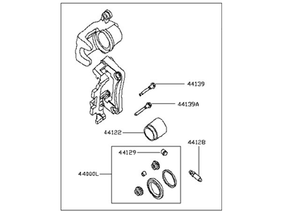 Infiniti Q70 Brake Caliper - 44011-1AA0A