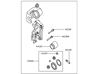 2009 Infiniti M35 Brake Caliper - 44011-1AA0A