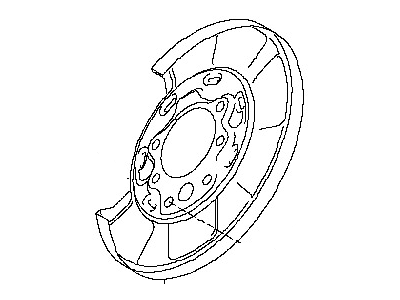 Infiniti 44020-WL001 Rear Brake Plate Assembly, Right