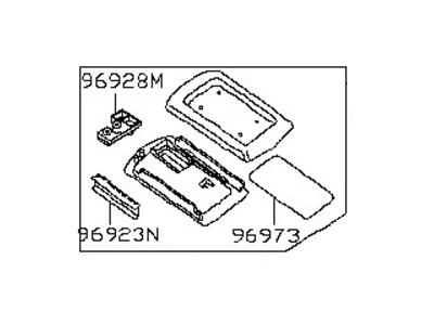 Infiniti 96920-ZQ10B Console Box Lid