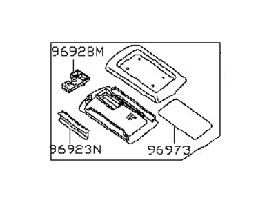 2010 Infiniti QX56 Armrest - 96920-ZQ10B