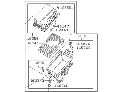 1998 Infiniti QX4 Air Filter Box - 16500-0W000