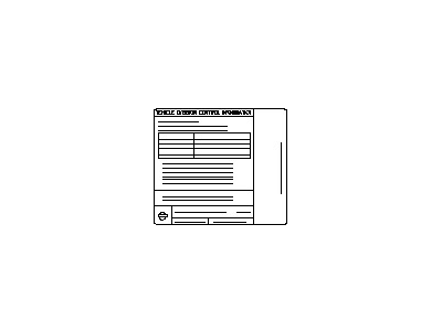 Infiniti 14805-1NA0B Label-Emission Control,A