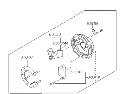 1994 Infiniti G20 Alternator Case Kit - 23127-64J00