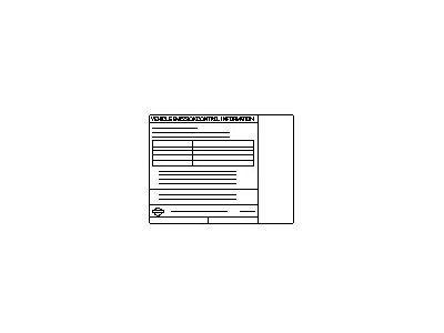 Infiniti 14805-57U00 Sticker-Emission Control