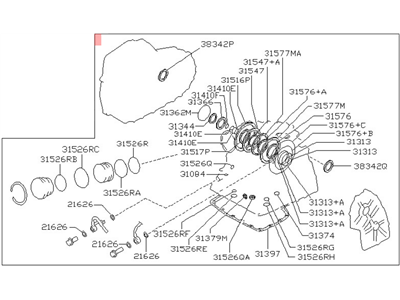 Infiniti 31397-80X93 Gasket & Seal Kit-Auto Transmission