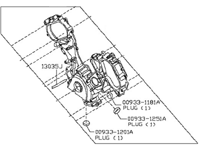 Infiniti 13500-ZE00A Cover Assy-Front