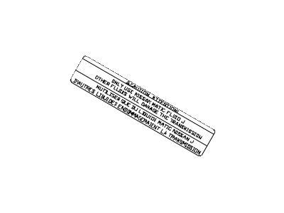 Infiniti 99053-AR000 Label, Oil Caution