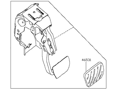 Infiniti 46501-3JA0A Pedal Assy-Brake W/Bracket