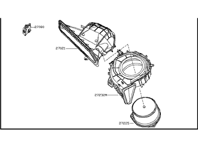 2018 Infiniti QX60 Blower Motor - 27200-3KA4A