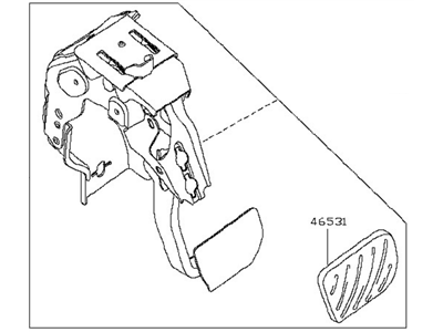 Infiniti 46501-3JA2A Pedal Assy-Brake W/Bracket