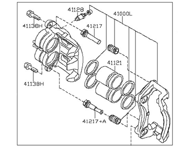 Infiniti Brake Caliper - 41011-3JA0C