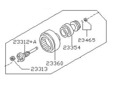 Infiniti I30 Starter Drive - 23312-2Y900