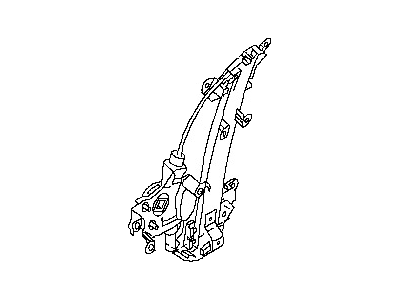 Infiniti 82721-7S000 Rear Door Window Regulator Assembly, Left