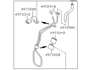 2004 Infiniti I35 Power Steering Hose - 49721-2Y901