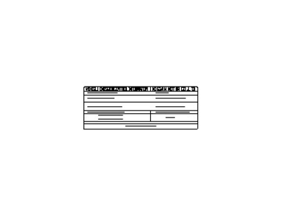 Infiniti 14805-6GG0B LABEL-EMISSION CONTROL INFORMATION