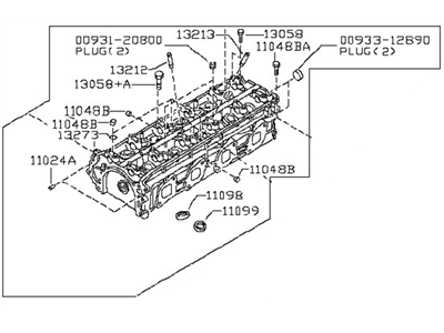 2001 Infiniti G20 Cylinder Head - 11040-2J200