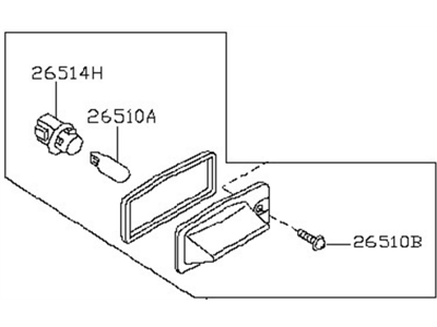 Infiniti 26510-8991B Lamp Assembly-Licence Plate