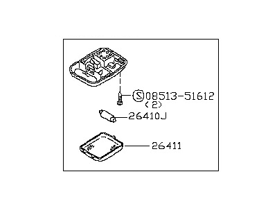 Infiniti 26410-7S003 Lamp Assembly-Room