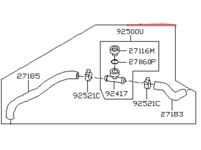 Infiniti 92400-AL500 Hose-Heater,Inlet