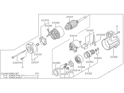 Infiniti QX4 Starter Motor - 23300-0W011