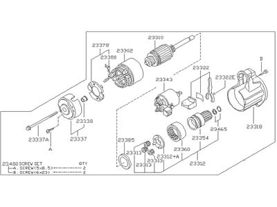 Infiniti 23300-4W015 Motor Assy-Starter