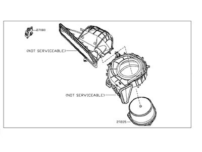 2015 Infiniti QX60 Blower Motor - 27200-3KA1C