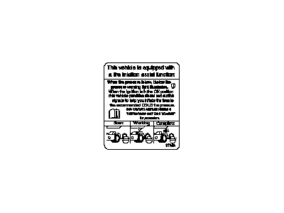 Infiniti 40750-3TA0A Label-Tire Pressure Monitor System