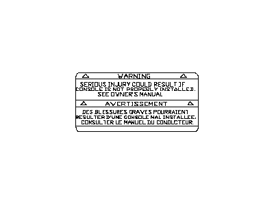 Infiniti 96919-7S000 Label-Console