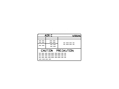 Infiniti 27090-1HE1C Label Air Con
