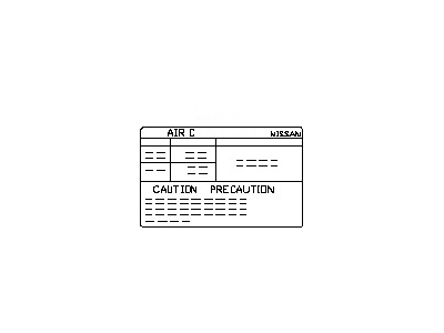 Infiniti 27090-C950D Label-Caution,Air Conditioner