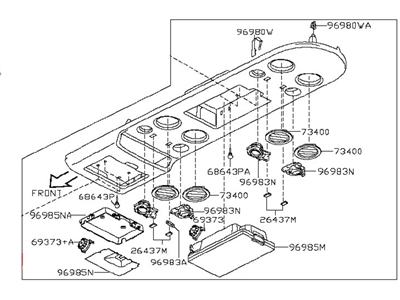 Infiniti 96980-7S010 Console Assembly-Roof