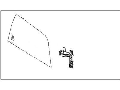 Infiniti 83341-7S10A Glass-Side Window, 2ND LH