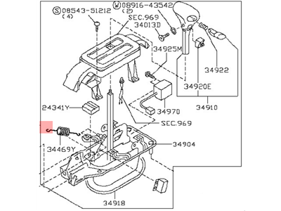 Infiniti 34901-2L900 Transmission Control Device Assembly