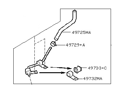 49721-9Y01A Infiniti Hose & Tube Assy-Power Steering Illustration 1 of 1