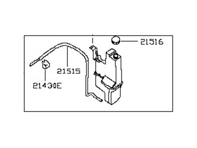 Infiniti 21710-3KA0A Radiator Reservoir Tank Assembly