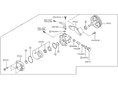 Infiniti Power Steering Pump - 49110-AM600