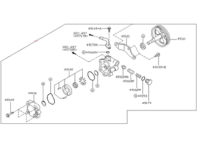 Infiniti 49110-AM600 Power Steering Pump Assembly