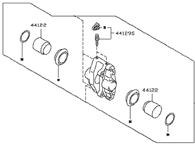 Infiniti M35 Brake Caliper - 44001-EG00A